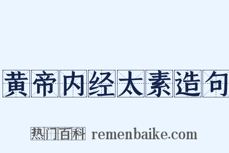 黄帝内经太素造句是什么意思的图片